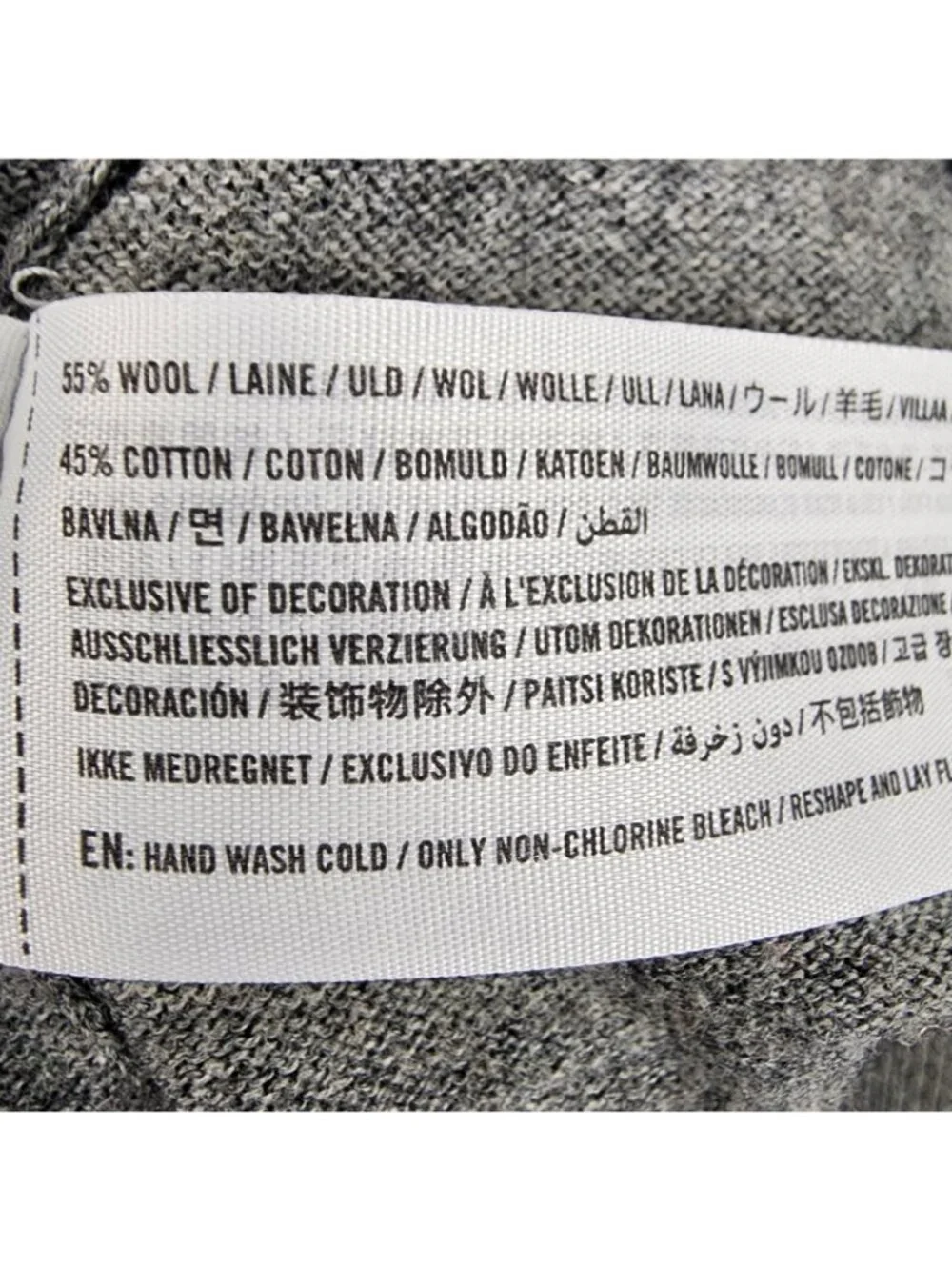 Abercrombie Fitch Sweater Mens L Heather Gray Wool Blend Long Sleeve Pullover